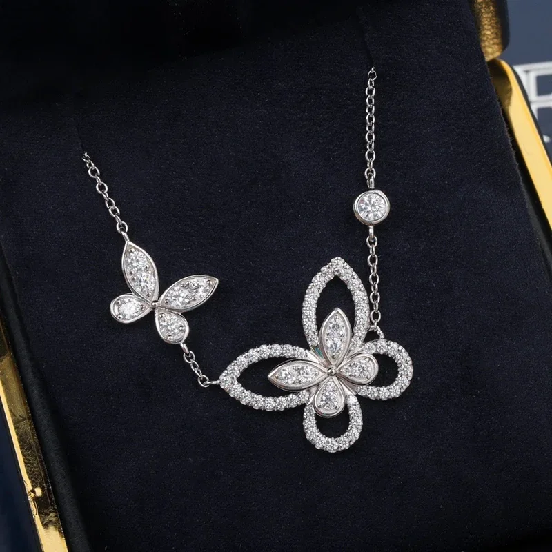 

Ожерелье-бабочка SFE из серебра 925 пробы высокого качества темпераментная цепочка до ключиц Роскошные ювелирные изделия подарок на день Святого Валентина