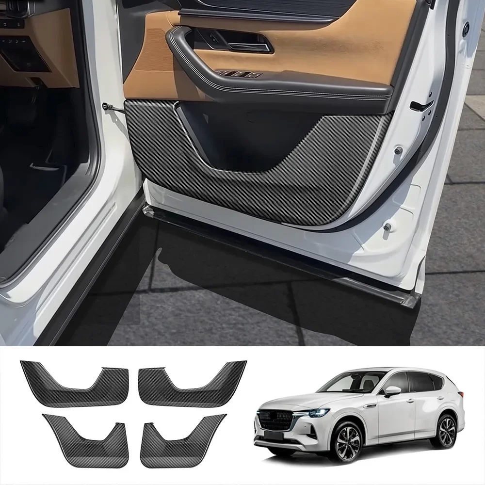 Auto Kofferbakmatten voor Mazda CX-60 CX60 2022 2023, Waterdichte Leren Kofferbak Bekleding, Krasbestendige Kofferbak Beschermingsmat, Interieur Accessoires,A Black