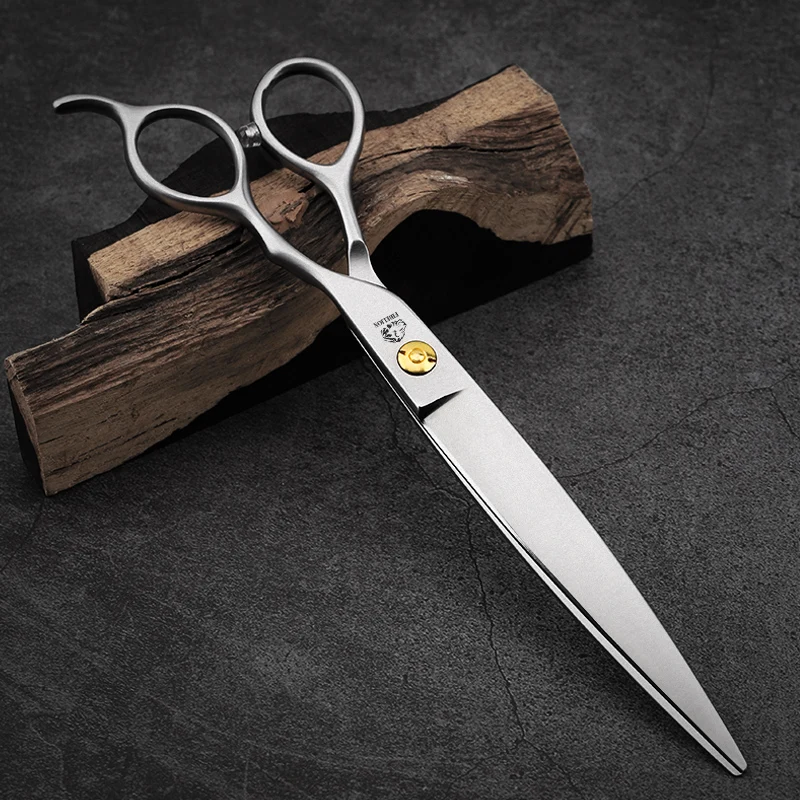 Japanese 440C Stainless Steel Dog Scissors 7.0/7.5 Inch Straight Dog Hair Cutting Shears Pet Grooming