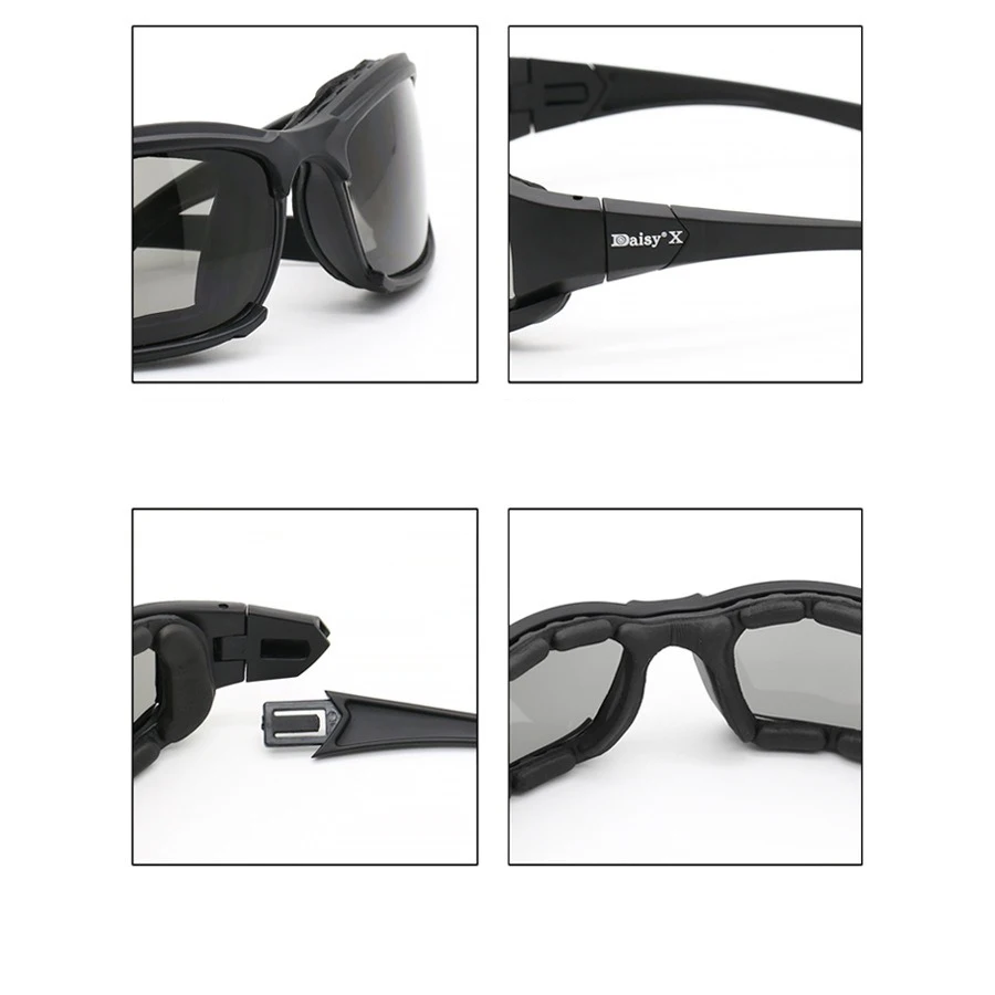 Occhiali Da Sole Polarizzati ZoliTime Daisy X7 - Kit 4 Lenti, Stile Militare, Per Sport E All'aperto - Foto 9