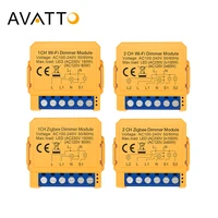 Avatto Tuya ไวไฟ /zigbee 1/2แก๊งโมดูลสวิตช์หรี่ไฟ, โมดูล sakelar peredup อัจฉริยะควบคุมรีโมทแอปสำหรับ Alexa Google Home 1