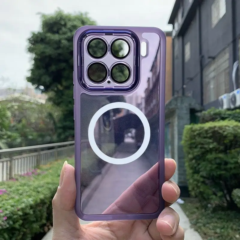 Enhanced Silicone Transparent Matte Shockproof Case with Lens Protection and Wireless Charging Compatibility