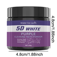 Poudre nettoyante pour les dents violette - Sans sulfate, nettoyage en profondeur et polissage, blanchit les dents en 5 jours, portable pour une utilisation quotidienne et en voyage 3
