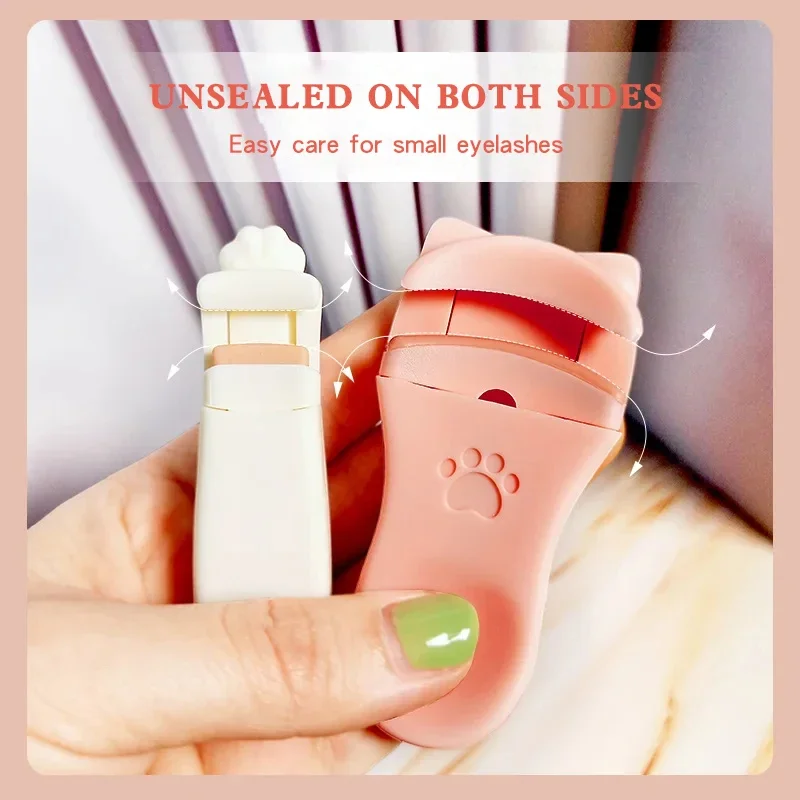 2 PCs Cat Claw Eyelash Curler Set plus Wide Angle Long Lasting Women Makeup Accessories Tool Fit All Eyelash Shapes eyelash curler makeup set makeup tool set eyelash accessories
