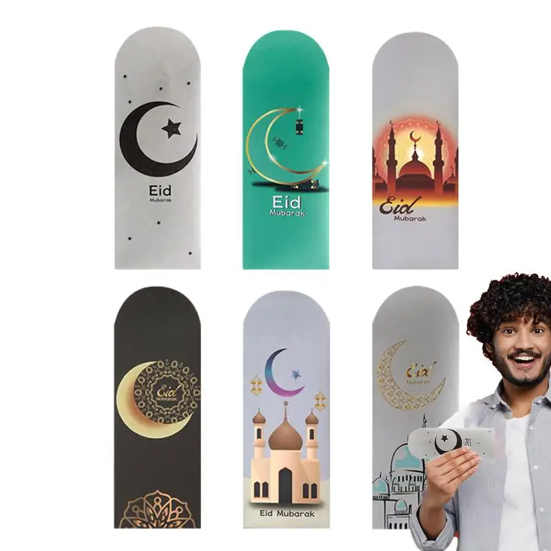 

Конверты для денег Eid, 6 шт., набор наличных конвертов на удачу, 7X3,2 дюймов, праздничная сумка для денег, красные пакеты для хаджа, фестиваль, свадебный набор