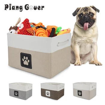 Foldable Pet Toy Storage Basket 1