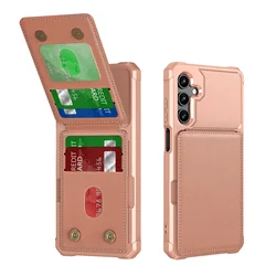 Universal Wallet Case with Card Holder Slot and Phone Cover - Galaxy S26+ (Rose Gold)