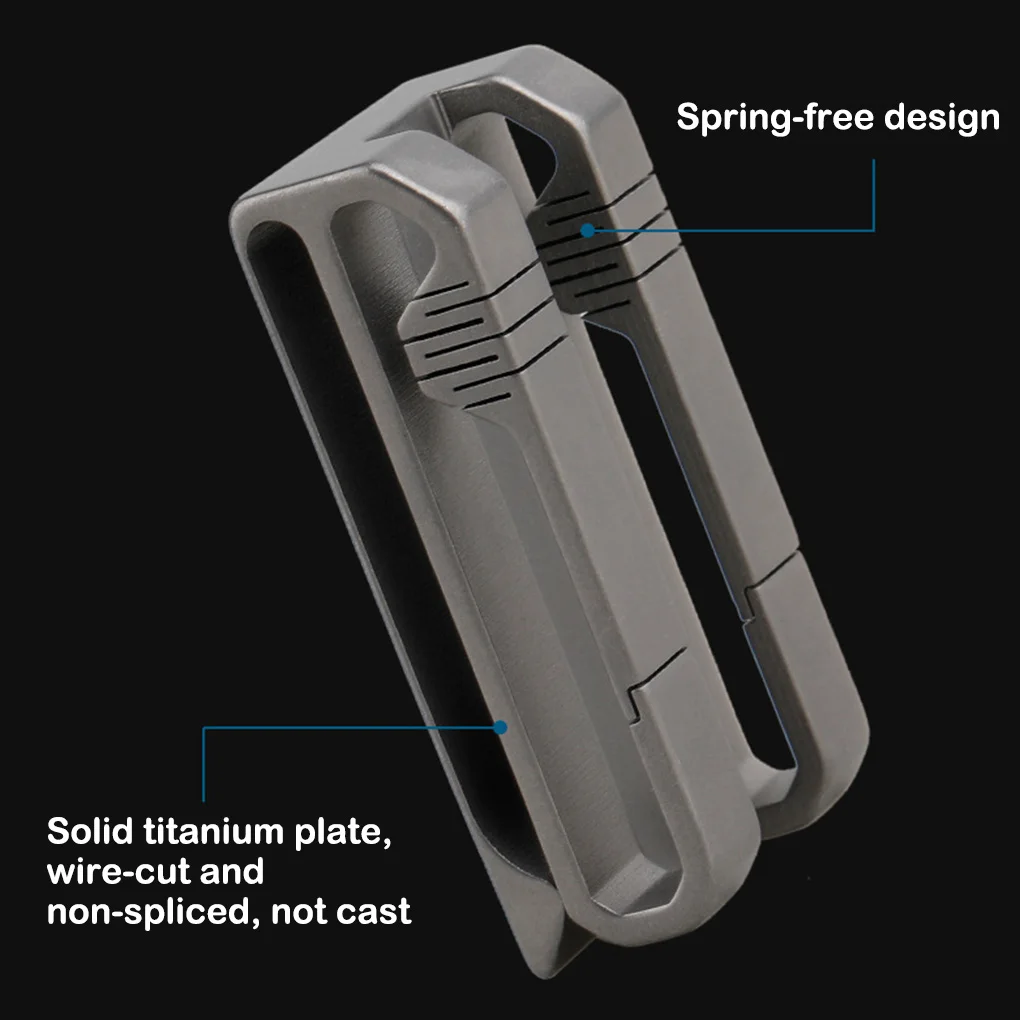 

Waist Belt Buckle Titanium Alloy Clip-on Pocket Tools Wear-resistant Buckles Keyring Holder Keychain Men Women
