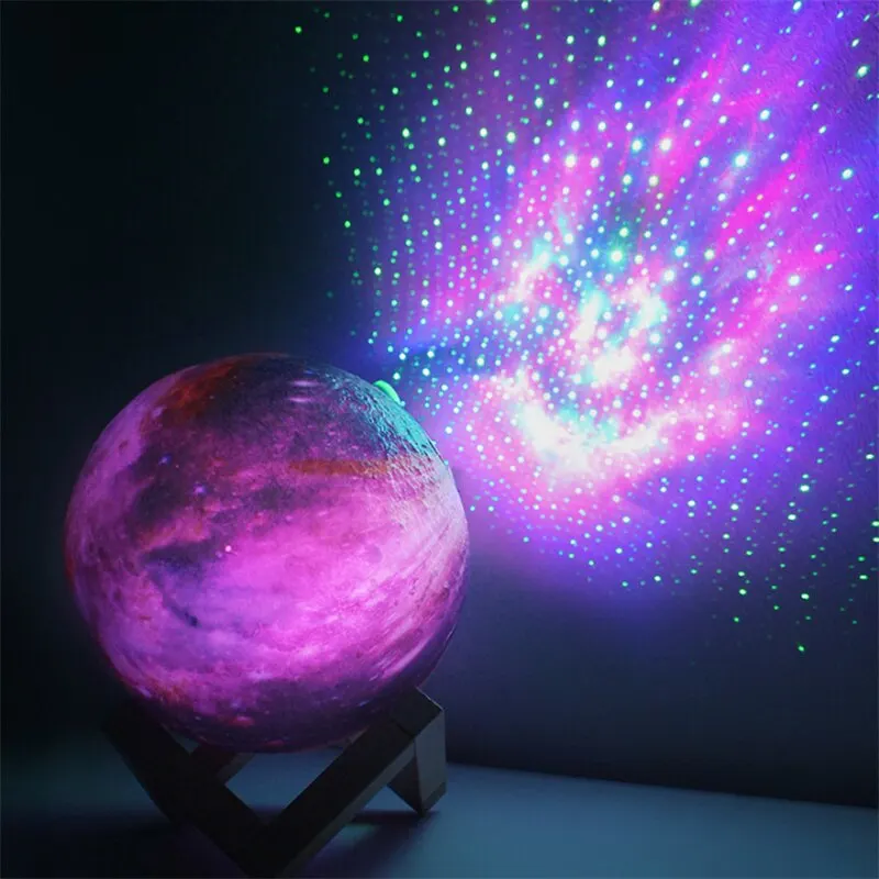 Wiederauf ladbare Mondlampe Sternen himmel Projektor Nachtlicht 16 Farben  Galaxie Lampe Kinder Nacht lampe Wohnkultur kreatives Geschenk - AliExpress