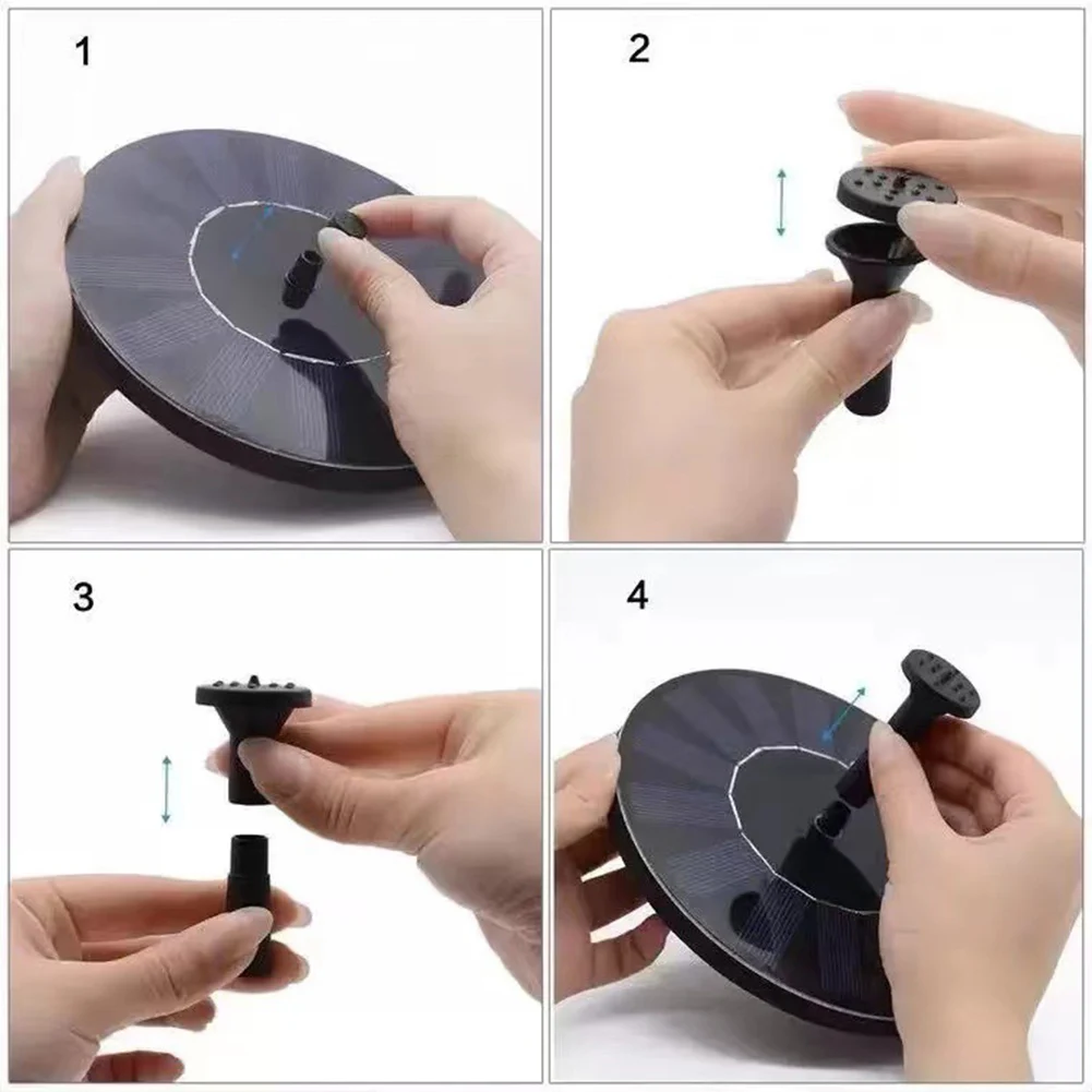 Solar Powered Floating Fountain Pump for Garden Pond Pool