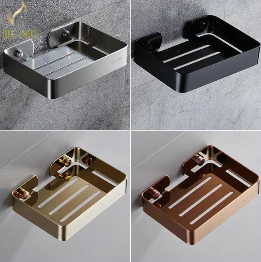 stainless steel Soap Dishes Disk Holder Bathroom Accessories wall