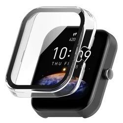 Durable Screen Protector Case Cover for Smart Watch - Protective Bumper Shell Frame (Translucent)