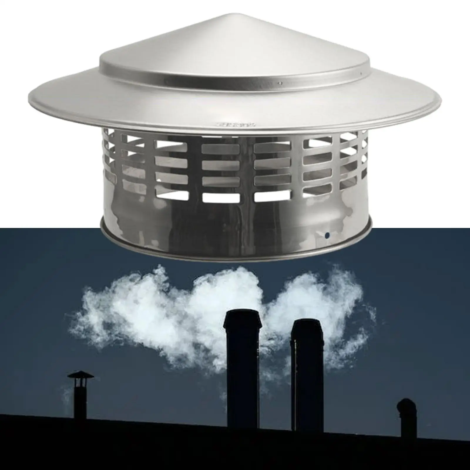 Cap Ducting Pipe Outdoor Easy Install Flue Cap Fireplace Chimney Cap Outside
