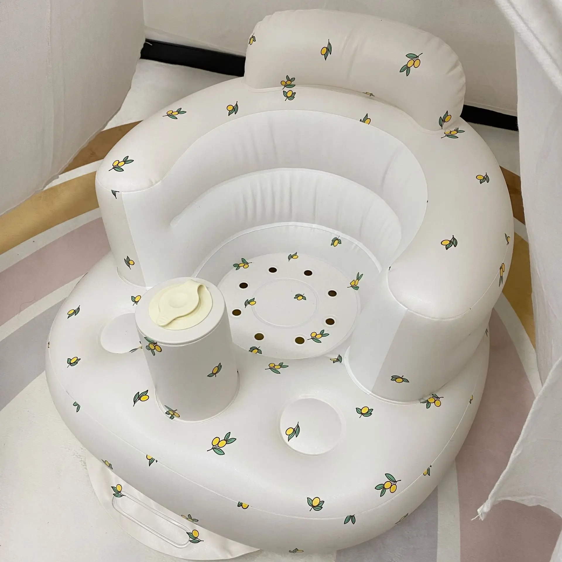 Multi purpose Baby Learning Seat Portable Inflatable Dining and Bathing Seats Loved by Children