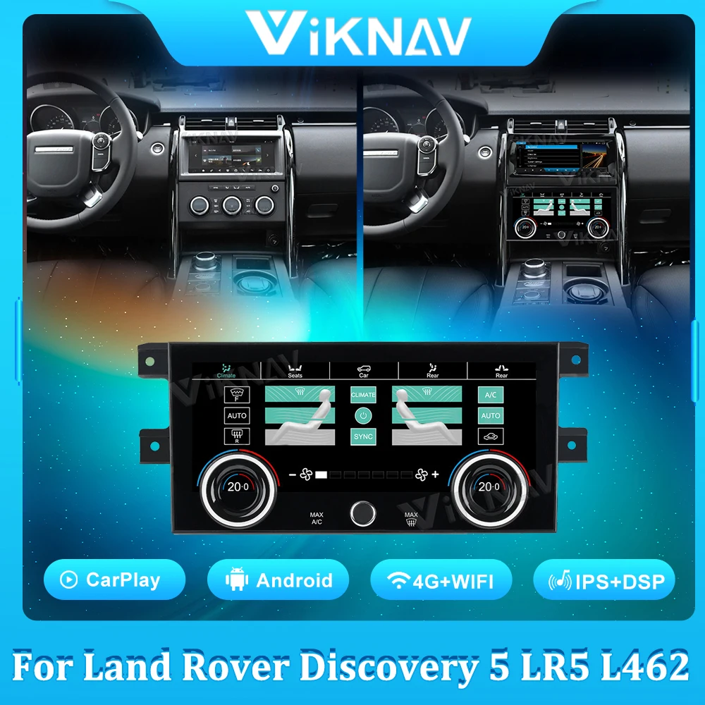 

Панель переменного тока для Land Rover Discovery 5 LR5 L462 2017-2020, сенсорный ЖК-экран для контроля климата, автомобильный радиоприемник Android GPS, мультимедийный плеер