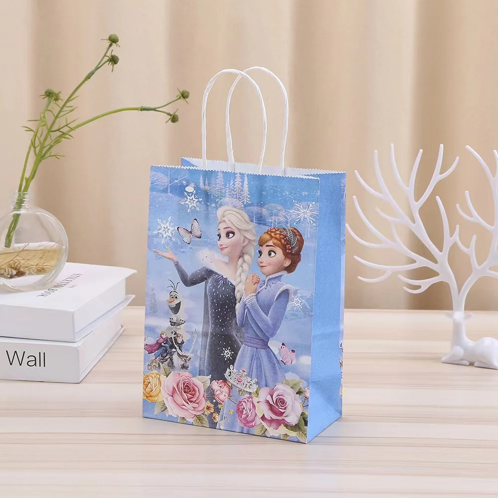thumbnail image 1 of 5/40 piezas Disney Frozen Princess Girls Birthday Party Decoration Candy Gift Bag Paper Cartoon Aisha Anna Candy Gift Bag Supplies, 1 of 5