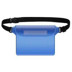 Ultimate Waterproof Phone Waist Bag - Triple - Seal Design for Swimming, Rafting, and Diving Adventures (Blue)