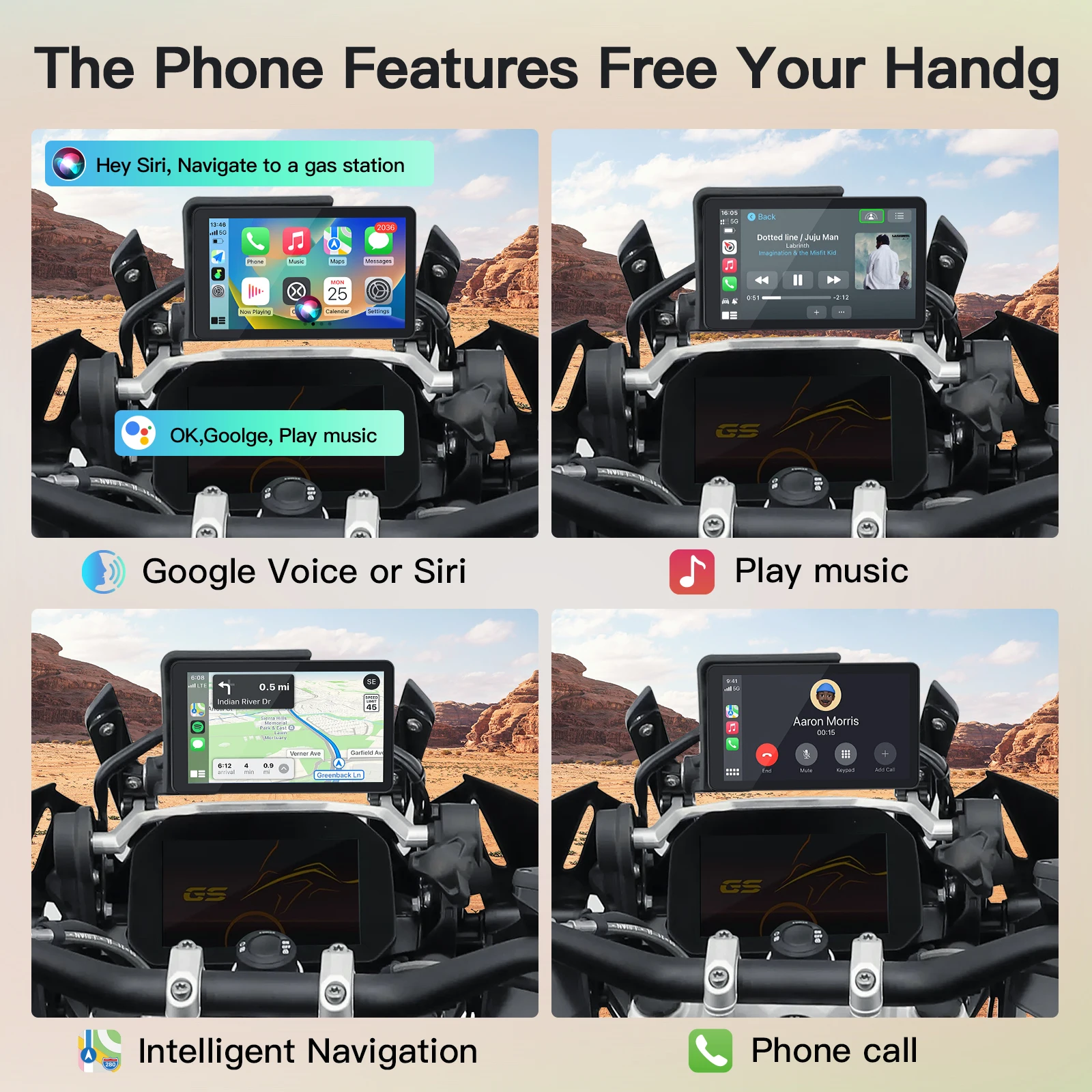 Per BMW moto R1200GS R1250GS R1300GS ADV R1000 XR S1000 carplay wireless Android auto accessori per schermi di navigazione GPS - Image 4