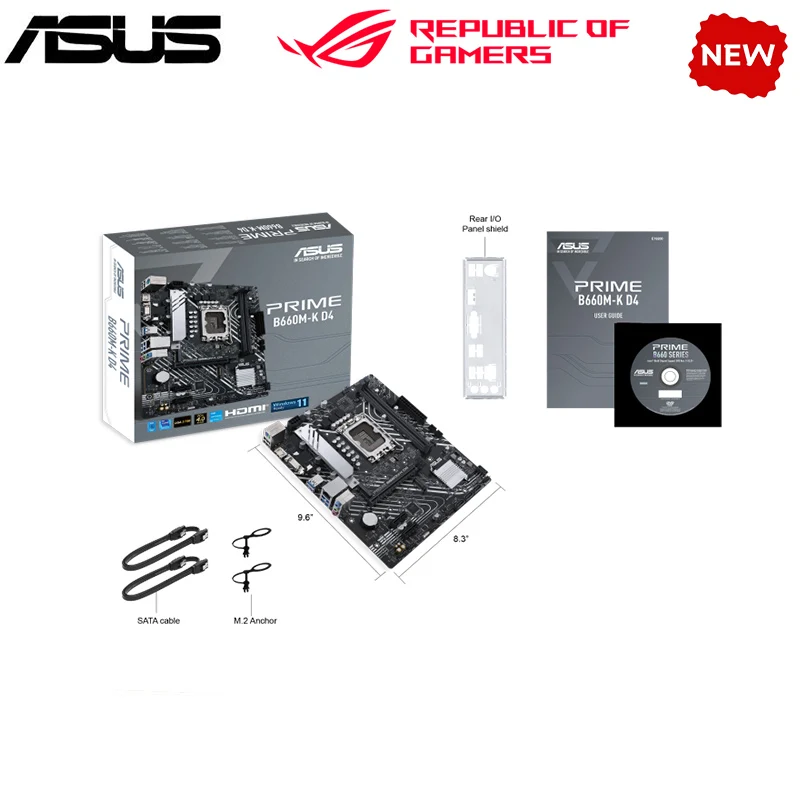 Nuovo B660 Per Asus Prime B660M-K D4 Scheda Madre Lga 1700 Ddr4 B660 Supporta Cpu I5 10400F I3 12100F 12400F