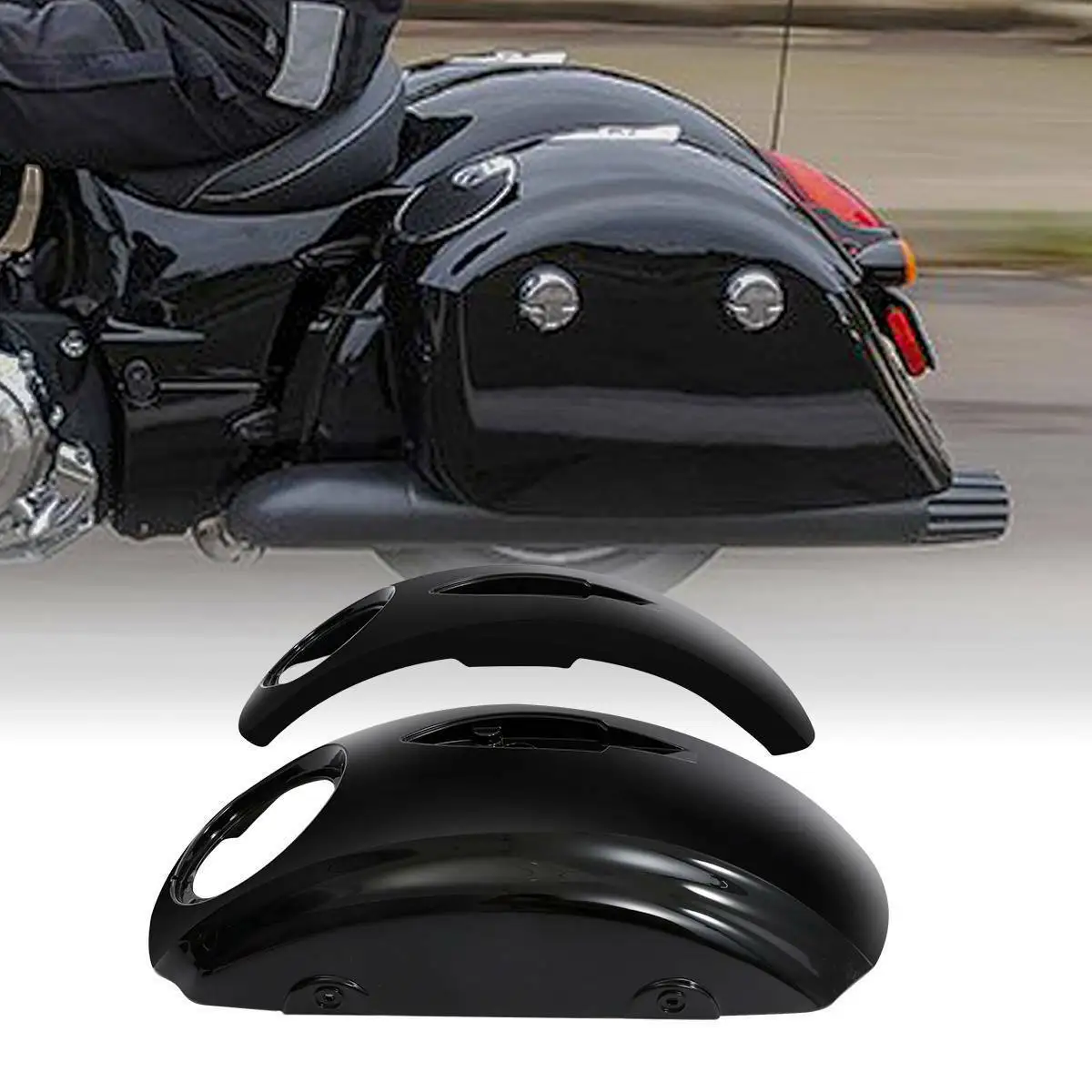 

Saddlebag Lids Cover 6.5'' Speaker Cutout For Indian 2014-2017 Chieftain 2018 Springfield Dark Horse Roadmaster Elite Classic