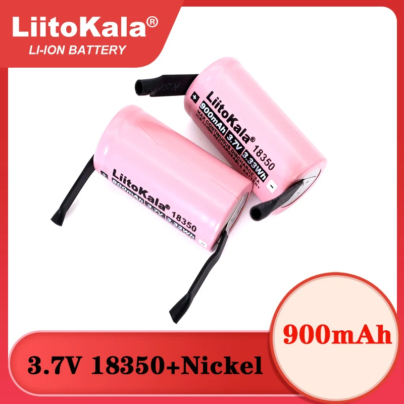 

Liitokala ICR18350 900mAh 8A rechargeable lithium battery 3.7V cylindrical lamp electronic cigarette + DIY nickel sheet