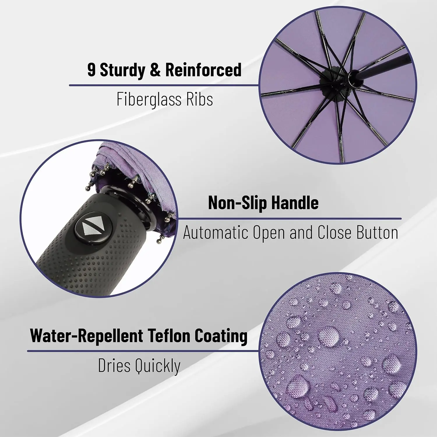 Windproof Travel Umbrella Purple Automatic Umbrellas For Rain Compact Folding Portable Storm Resistant Outdoor Protection folding umbrella automatic umbrella wind resistant umbrella windproof umbrella