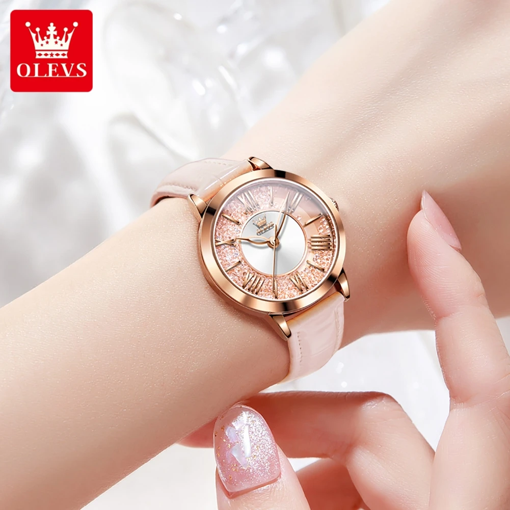 ساعات أوليف نسائية مضيئة مقاومة للماء ، ساعة يد نس...