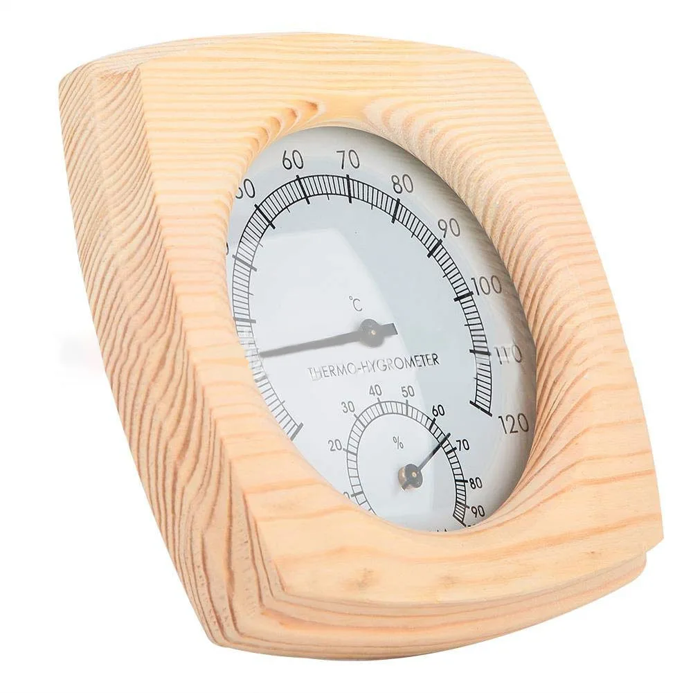 

Humidity Meter Thermometer Sauna Accessories 120 ℃ Measuring Temperature 140 X140x 25mm Brand New High Quality