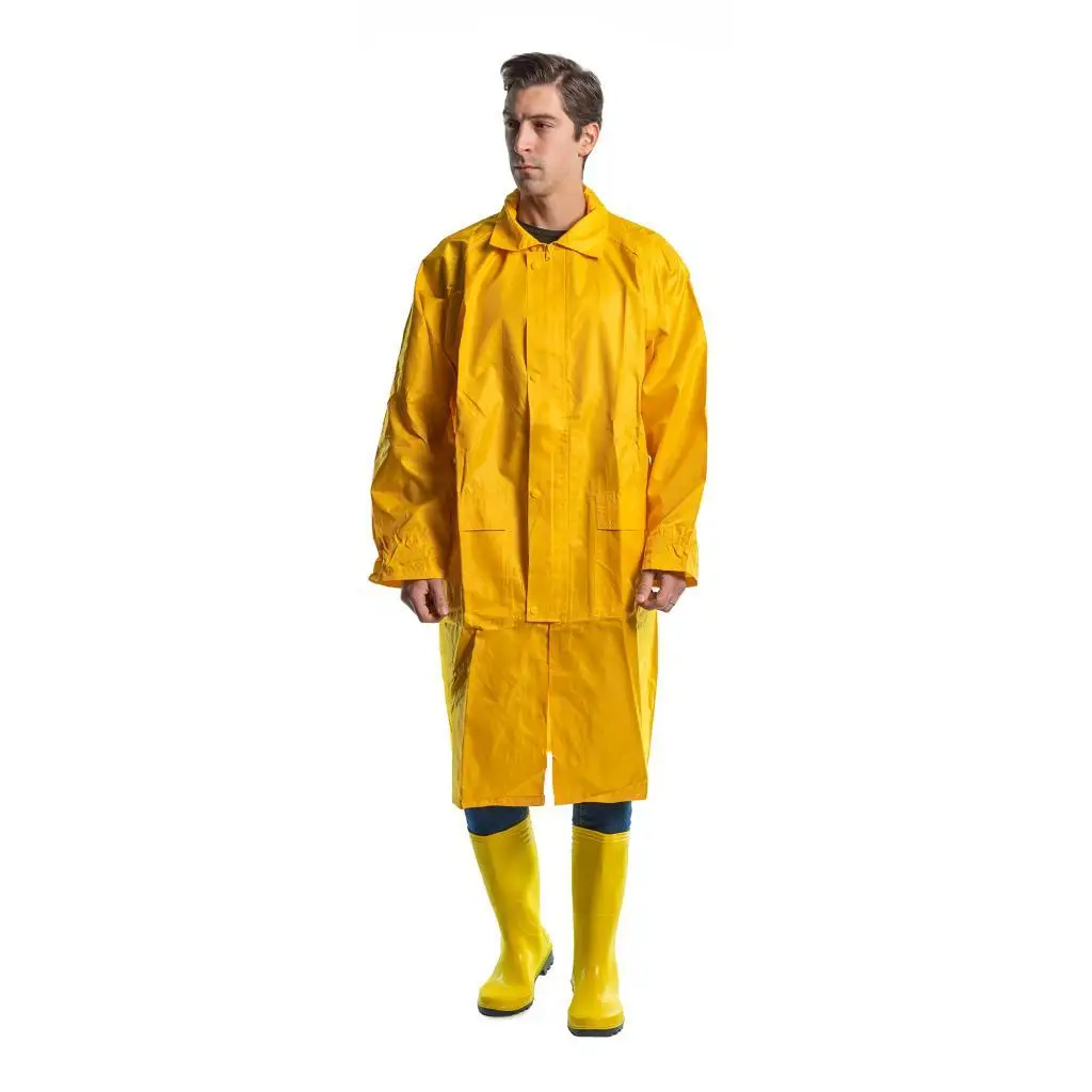 ПВХ желтый дождевик водонепроницаемый Hooded-115E265 |