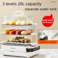 Steamer. Electric steam cooker. Household. For noodle cooking. Three-layer. Transparent. Food pot Multifunction electric steamer 1