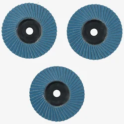 Durable High Quality Grinding Wheel Power Tool 3pcs 75mm Blue DIY Flap Discs Grinding Wheels Hard-wearing Metal Grind