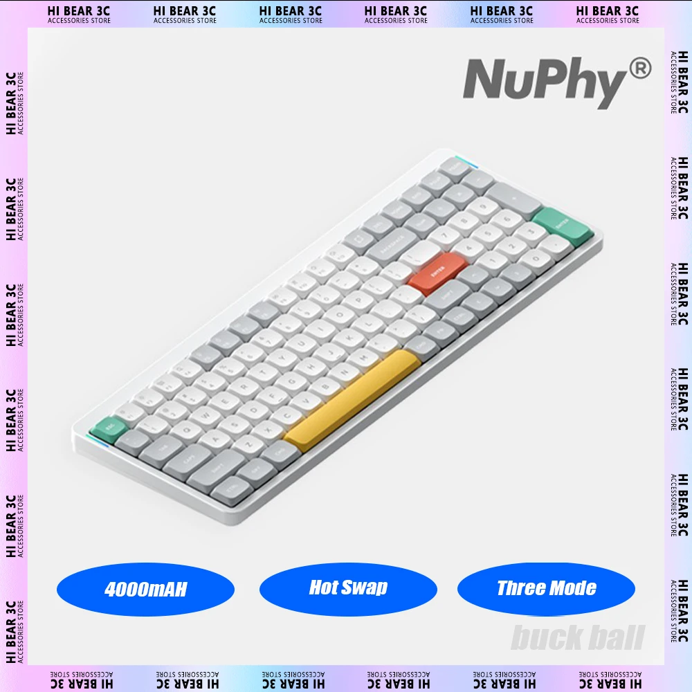 

NuPhy Air96 Mechanical Keyboard Dynamic RGB Backlit Hot Swap 2.4G Wireless Keyboard Three Mode 4000mAH Pc Gamer Accessories Mac