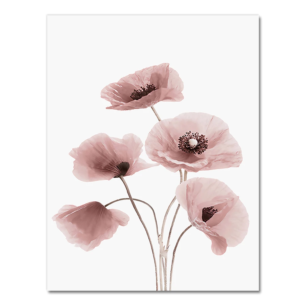 Botanical Flower Art Canvas: Elegant Wall Decor