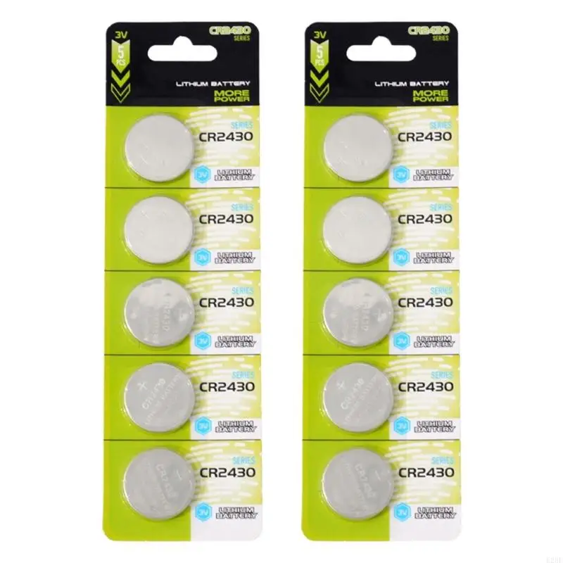 5-100PCS Button Batteries CR2430 DL2430 BR2430 LM2430 ECR2430 3V Lithium Battery Coin Cells for Small Electronics Power Supplies - 4
