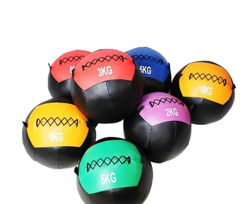 Hot Sale Professional Portable Gym Fitness Equipment Medicine Ball 15 Kg 20kg Powertraining Colorful Wall Ball