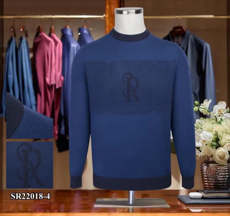 

BILLIONAIRE OECHSLI Sweater cashmere men's 2023 Autumn Winter new warm crew neck elasticity comfortable Casual big size M-4XL