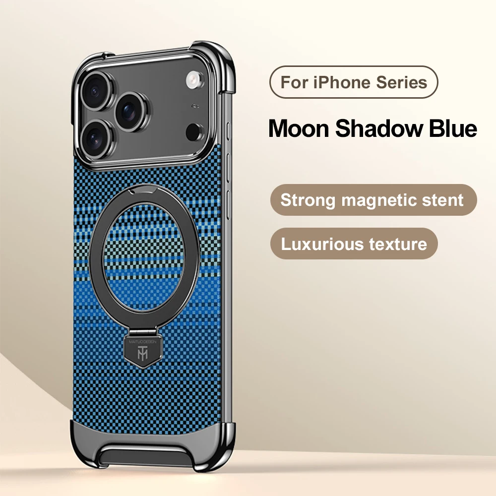Luxury Shockproof Wireless Charging Stand Phone Case with Corner Protection