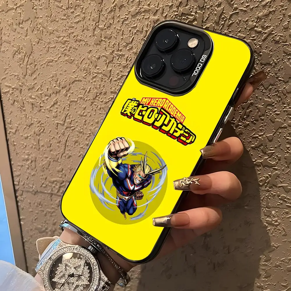 Anime Academia All Might Colorful Silver Phone Case Cover