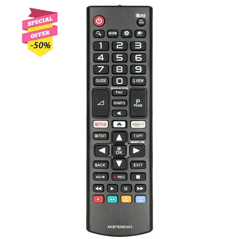 

AKB75095303 Remote Control For LG TV 28MT49S 32LJ550D 32LJ610D 32LJ610V 43LJ550T 43LJ614V 49LJ550T 49LJ594V 55LJ550T 55LJ615V