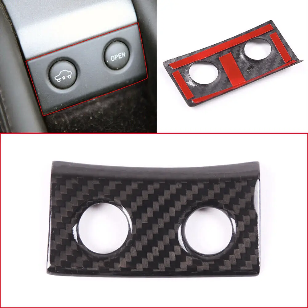 

Real Carbon Fiber Rear Door Trunk Switch Button Frame Cover Tailgate Switch Button Trim Car Interior For Ferrari 458 2011-2016