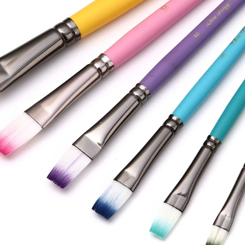 Paint Brushes 6 Pieces Sets, Profession Paint Brush Round Pointed Tip Nylon Hair Artist Acrylic Brush for Acrylic Paint