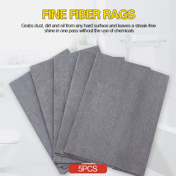 5Pcs Thickened Magic Cleaning Cloth Microfiber Surface Instant Polishing Household cleaning cloth For glass windows mirrors car 2