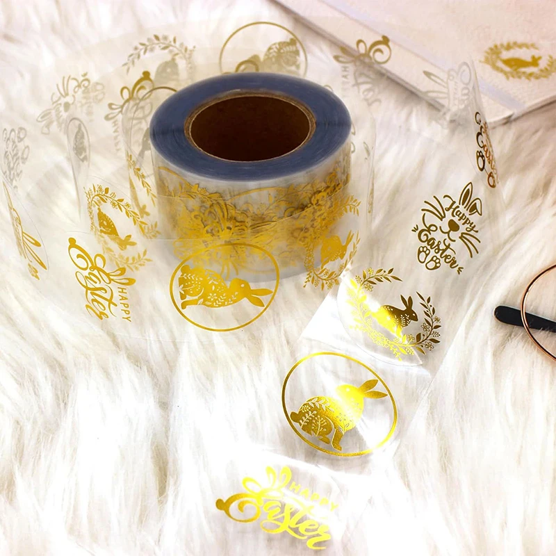 500Pcs Easter Round Stickers Bunny Easter Eggs Home Decoration DIY Sealing Sticker Party Supplies Kids Gift Label Decals 2026