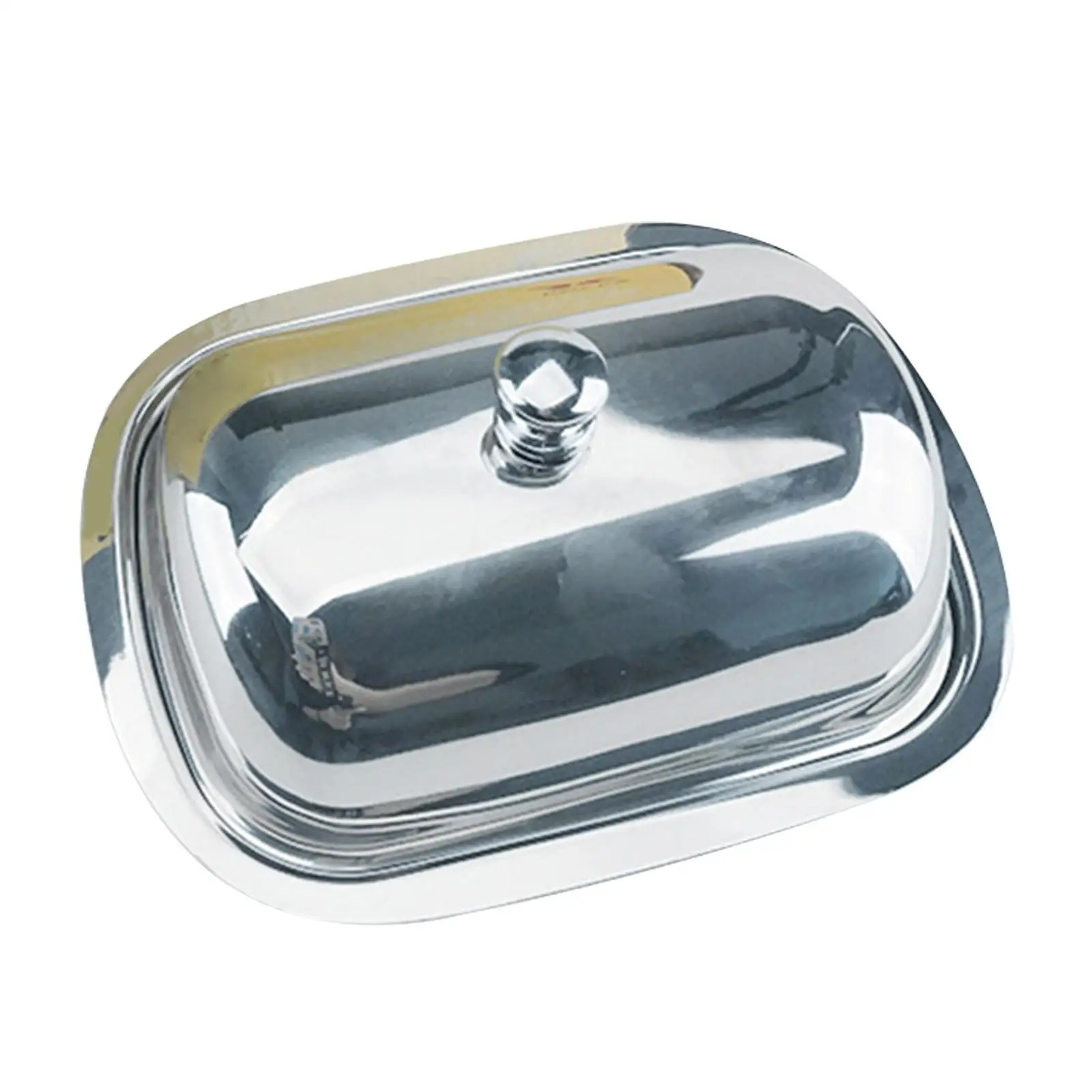 Butter Dish Dessert Plate Sturdy with Lid Multifunctional Butter Container Cheese Keeper for Restaurant Hotel Biscuits