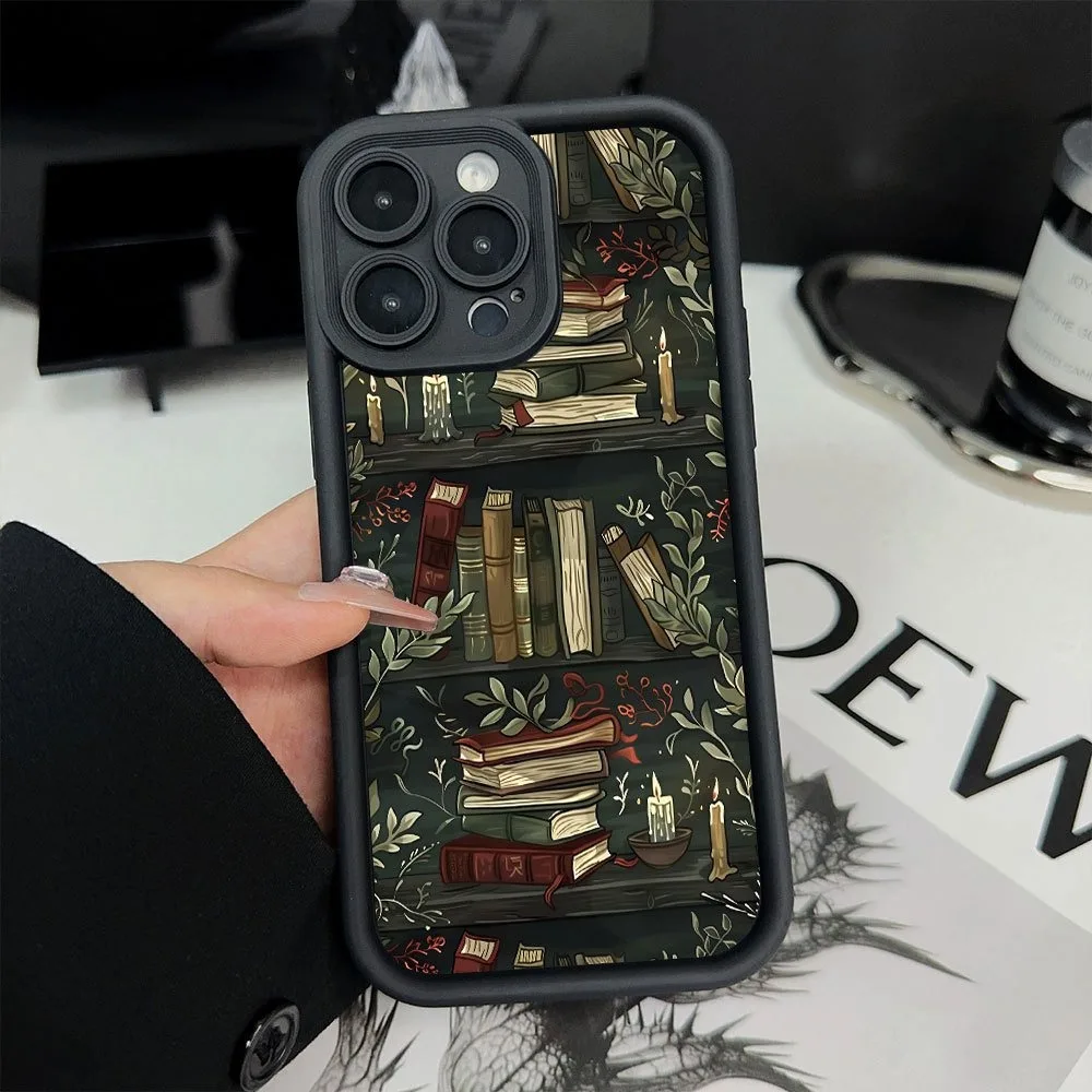 Book Shelf Creative Pattern Soft Candy Phone Case