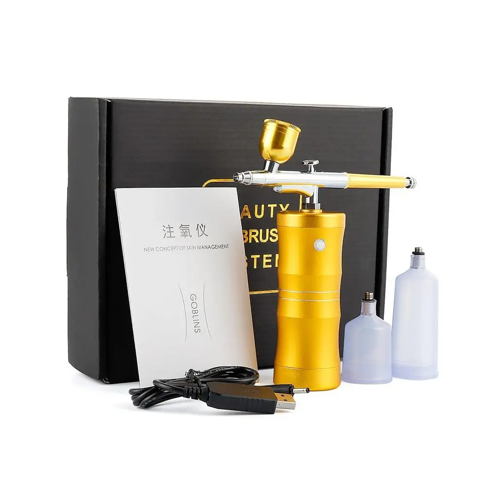 Rechargeable USB Airbrush Kit Airbrush Compressor Spray Pump Dual Action Handheld Gun Makeup Tattoo Painting Nail Art