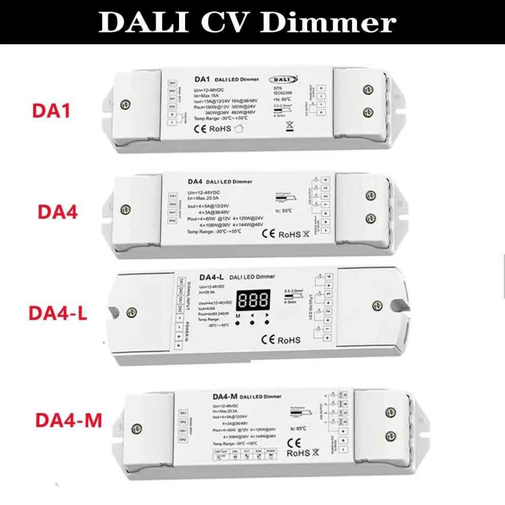 DALI CV PWM digital Dimmer DC12/24V power input automatically assigned by DALI master 1 or 4 channels mso5202d 2 in 1 digital oscilloscope 200mhz 2 channels 1gsa s 16 channels logics analyzer