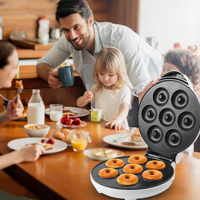 1pc Plug-in Type Family Use Donut Maker Breakfast Machine Mini Cake Pancake  Baking Machine