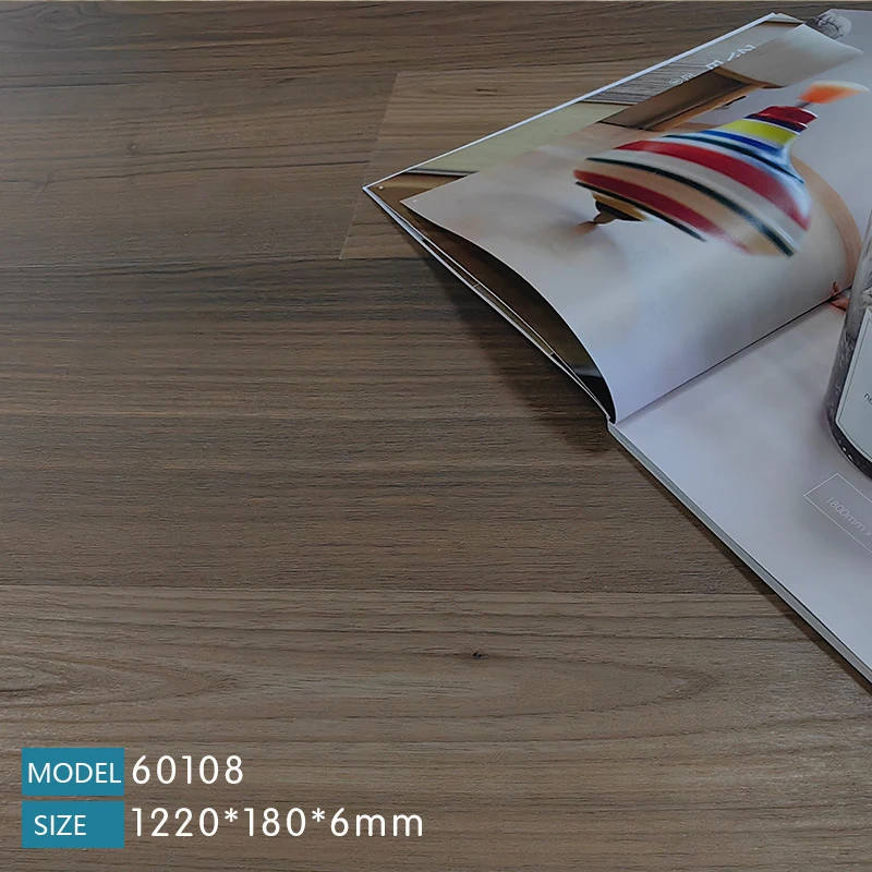 Wear Layer 12mil Spc Wood Imitation Floor 180MM X 1220MM Beauty Decoration Material