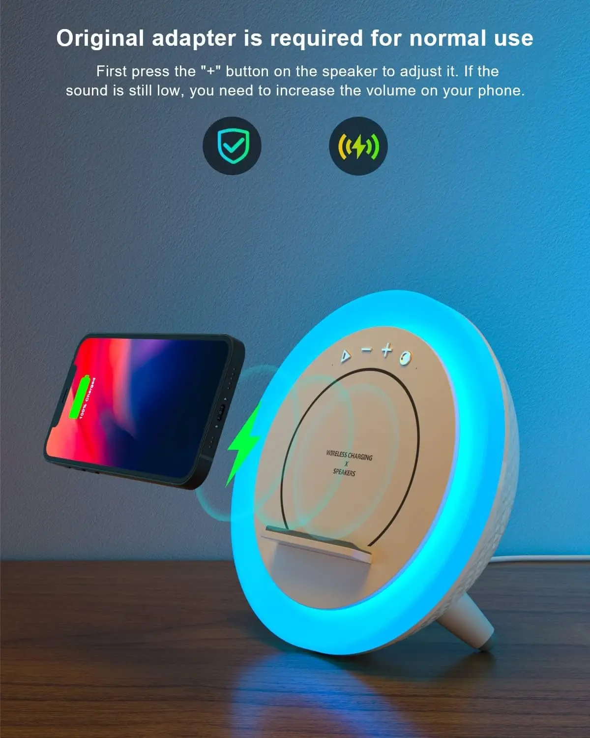 Bedside Night Light Multi-function Wireless Bluetooth Speaker Mobile Phone  Charging Bedroom Atmosphere 3 in 1 LED Desk Lamp